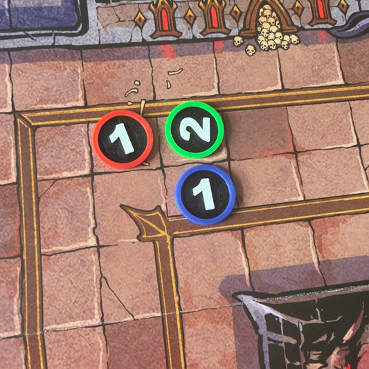 D&D Initiative Tokens 1-9 – Nummerierte Tabletop Marker
