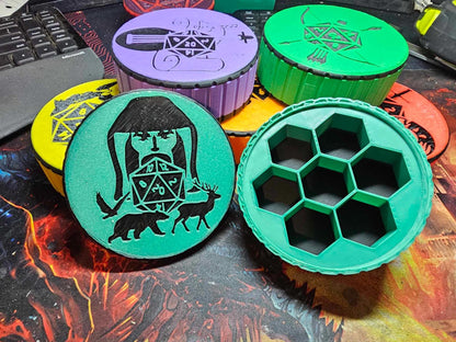 D&D Würfelbox mit Deckel – 3D Druck Dice Storage & Waben-Inlay - Bild 10