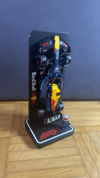 F1 Display Stand für LEGO Speed Champions Rennwagen – Carbon Optik - Bild 2