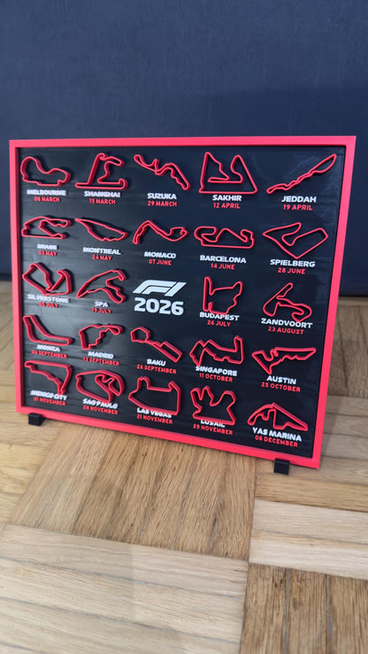 F1 2026 Rennkalender – 3D Wandbild mit allen Rennstrecken - Bild 6