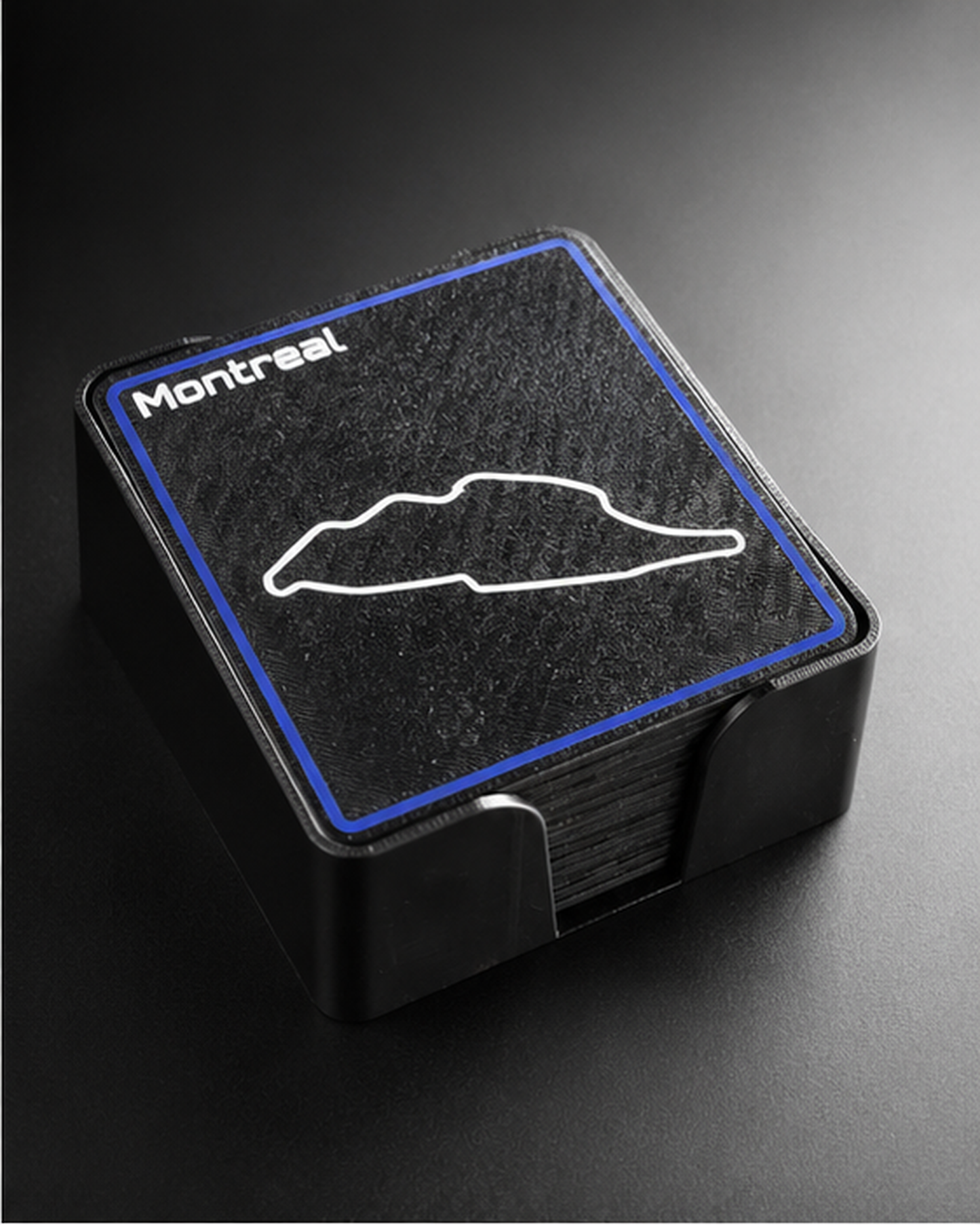 Motorsport Untersetzer Set mit Rennstrecken Design